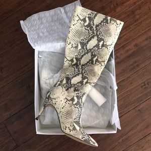 Steve Madden Kinga Faux Snake Skin Boots